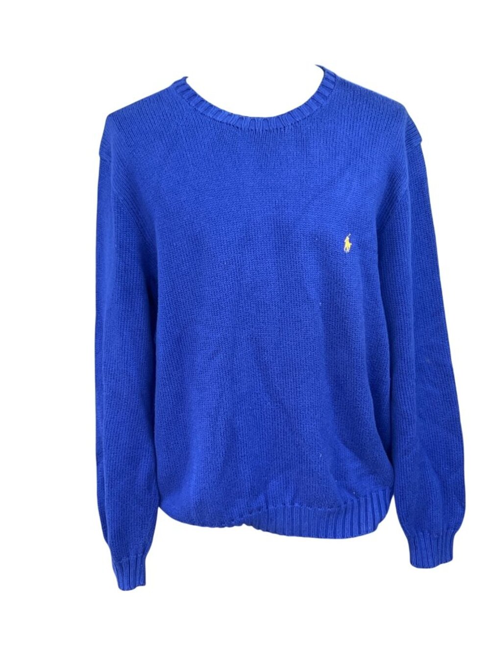 Polo Ralph Lauren Royal Blue 100% Cotton Crewneck Sweater Size XL